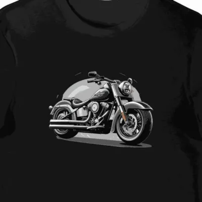 Koszulka męska czarna Motocyklowe Marzenia w Ruchu