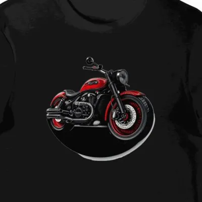 Koszulka męska czarna Stylowa California Moto Guzzi