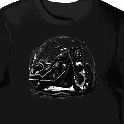 Koszulka męska czarna Zawrotna Prędkość Yamaha