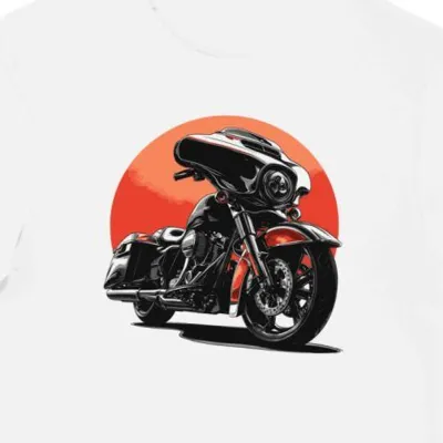 Koszulka męska biała Motocyklowe Spełnienie Marzeń