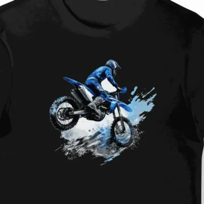 Koszulka męska czarna Dynamiczna Przygoda Motocyklowa