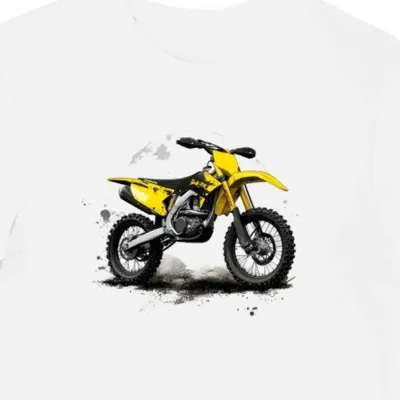 Koszulka męska biała Dynamiczny Świat Motocrossu