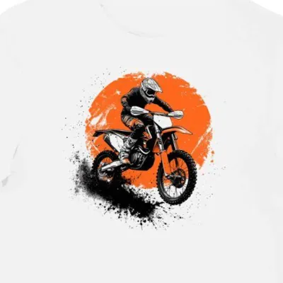 Koszulka męska biała Offroadowa Jazda KTM w Akcji