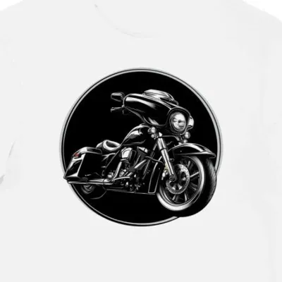 Koszulka męska biała z motywem Harley-Davidson w trasie