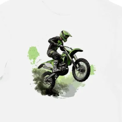 Koszulka męska biała Motocyklowy Rajd Przez Zielone Pola