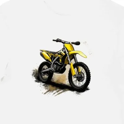 Koszulka męska biała Wyścigowa Inspiracja Suzuki RMZ250