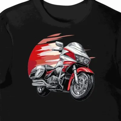 Koszulka męska czarna Touringowa Honda Gold Wing