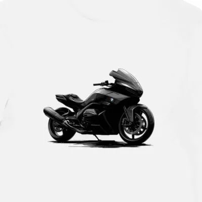 Koszulka męska biała Motocyklowa Potęga Przyszłości