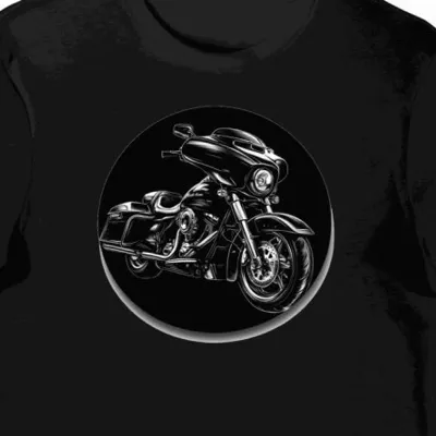 Wyjątkowa Koszulka męska czarna Motocyklowa Electra Glide