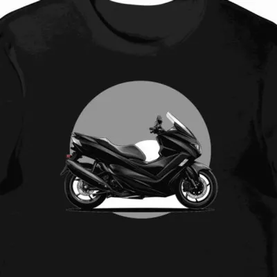Koszulka męska czarna Futurystyczna Motocyklowa Podróż