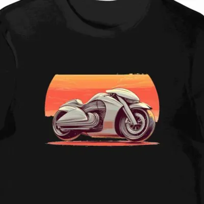 Koszulka męska czarna Zwinna Wizja Motocyklowa