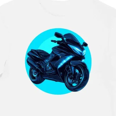 Koszulka męska biała Motocyklowe Marzenia FJR1300