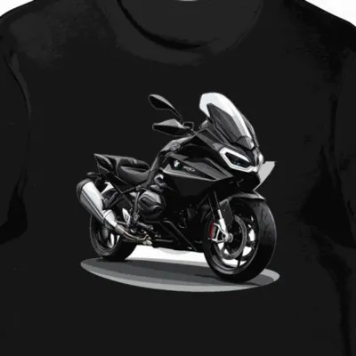 Koszulka męska czarna Dynamiczna Moc BMW R 1250 RT