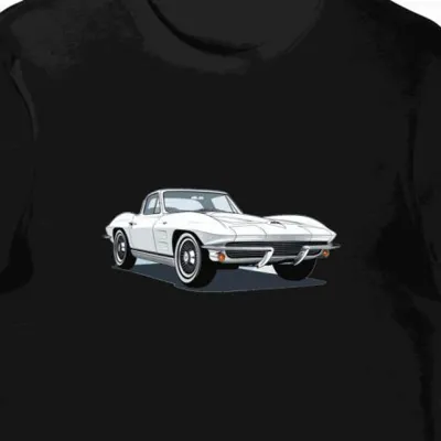 Koszulka męska czarna Retro Klasyczny Styl Motoryzacyjny