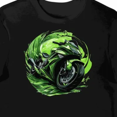 Koszulka męska czarna Dynamiczny Styl Motocyklowy Concours