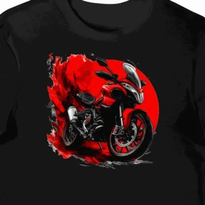 Koszulka męska czarna Dynamiczny Styl Ducati