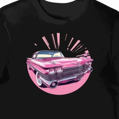 Koszulka męska czarna z motoryzacyjnym retro akcentem
