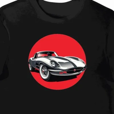 Koszulka męska czarna z legendarnym Jaguarem w blasku