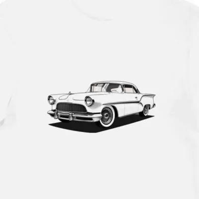 Koszulka męska biała Elegancki Styl Chrysler 300 1955