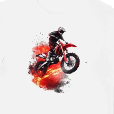 Koszulka męska biała Zryw Motocyklowej Pasji