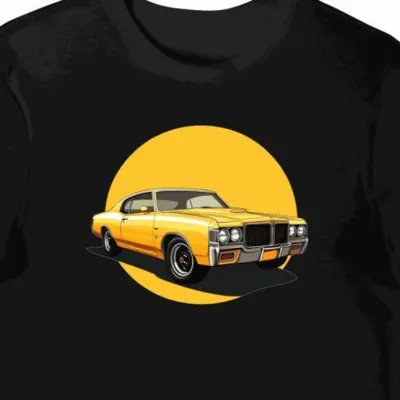 Koszulka męska czarna Motoryzacyjny Styl Buick GSX
