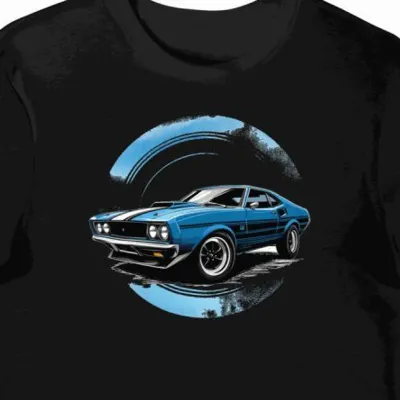 Koszulka męska czarna Klasyczny Styl Ford Falcon Cobra