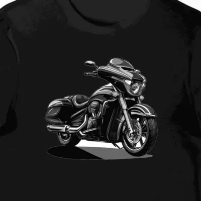 Koszulka męska czarna z inspiracją motocyklową Star Venture