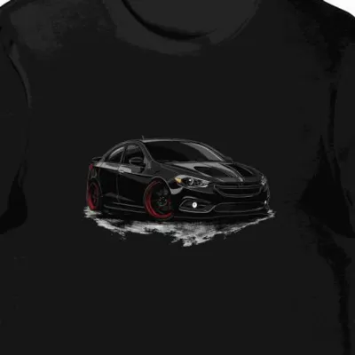 Koszulka męska czarna Elegancki Styl Samochodowy Dodge Dart