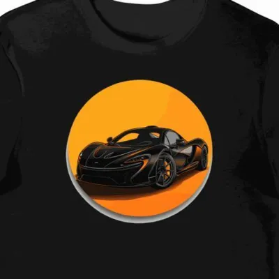 Koszulka męska czarna Dynamiczna Prędkość Cienia