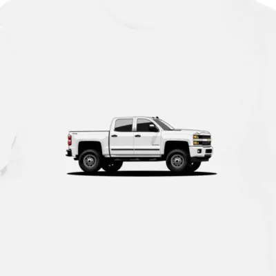 Koszulka męska biała Potężny Urok Silverado HD