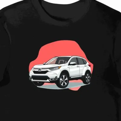 Koszulka męska czarna Stylowy SUV Mocy