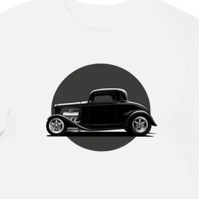 Koszulka męska biała z Klasycznym Fordem w Stylu Retro