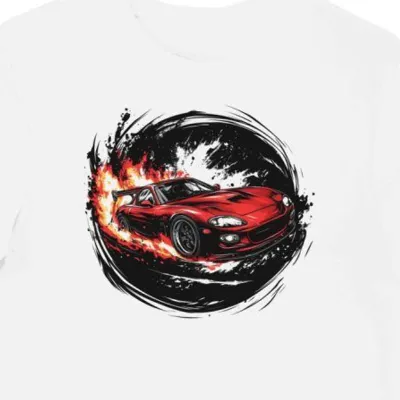 Koszulka męska biała Mazda RX7 Ultra Dynamic