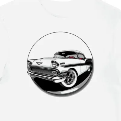 Koszulka męska biała Klasyczny Pontiac Bonneville