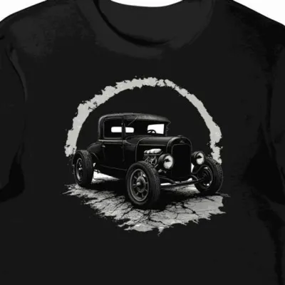 Koszulka męska czarna z Ikoną Ford Model T