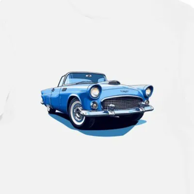 Koszulka męska biała z klasycznym Fordem i stylem retro