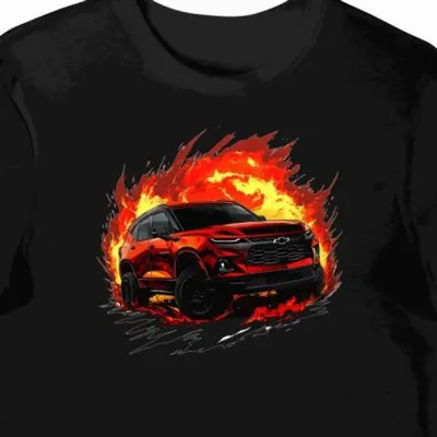 Koszulka męska czarna Motoryzacyjna Blazer w Dynamice