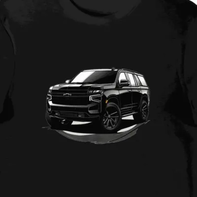 Koszulka męska czarna z eleganckim motywem SUV
