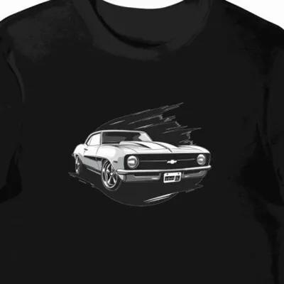 Koszulka męska czarna Dynamiczne Logo Motoryzacyjne
