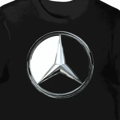 Koszulka męska czarna z Lśniącym Logiem Gwiazdy Mercedes