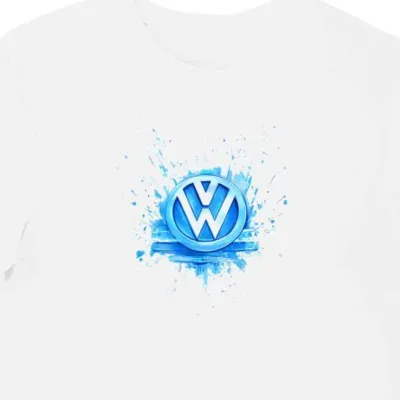 Koszulka męska biała Stylowe Futurystyczne Logo Motoryzacyjne