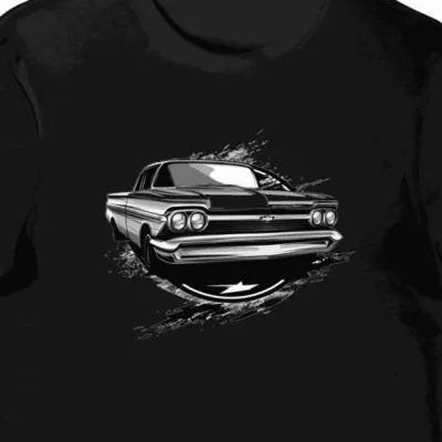 Koszulka męska czarna z Odważnym Logo Chevrolet