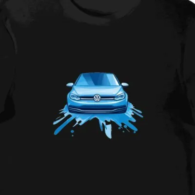 Koszulka męska czarna motoryzacyjna z futurystycznym logo