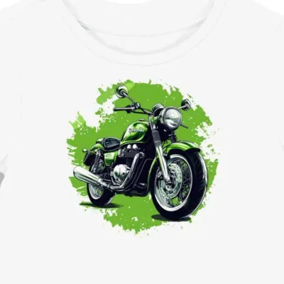 Koszulka damska biała z motocyklową elegancją Kawasaki