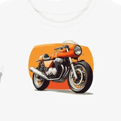 Koszulka damska biała Słoneczny Motocyklowy Styl Laverda