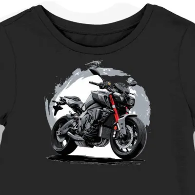 Koszulka damska czarna Dynamiczna Yamaha MT10 w Pędzie