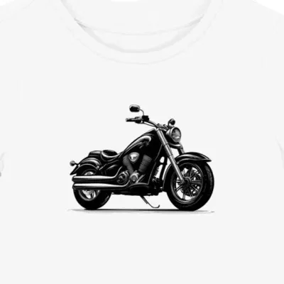 Koszulka damska biała Stylowa z Motywem Motorowym Yamaha V Star