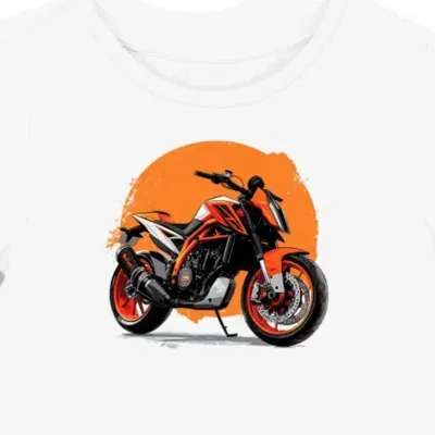 Koszulka damska biała Motocyklowa Siła Duke