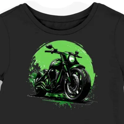 Koszulka damska czarna Motocyklowa Wyzwanie Prędkości