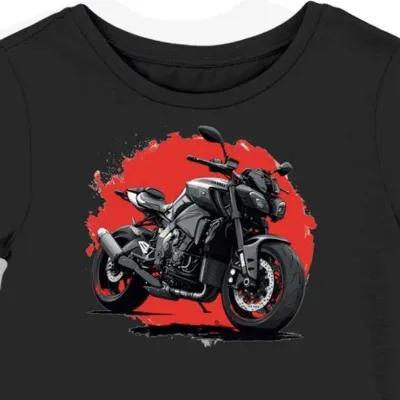 Koszulka damska czarna Z Pasją Motocyklowej Przygody